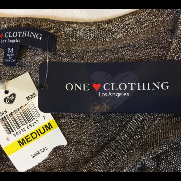 One Clothing gold metallic short sleeves tunic top - Picture 6 of 8